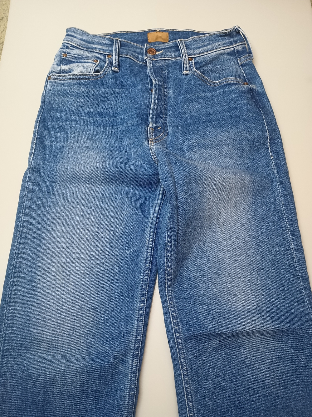 Mother The TOMCAT Jeans Size 27 The Layover Button Fly High Rise Ankle Jeans